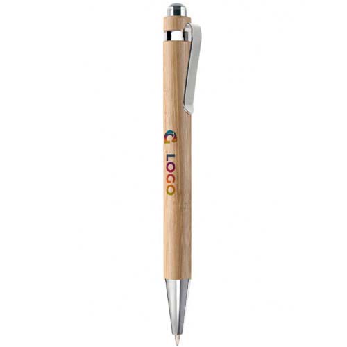 Bambus-Kugelschreiber | Blauschreibend